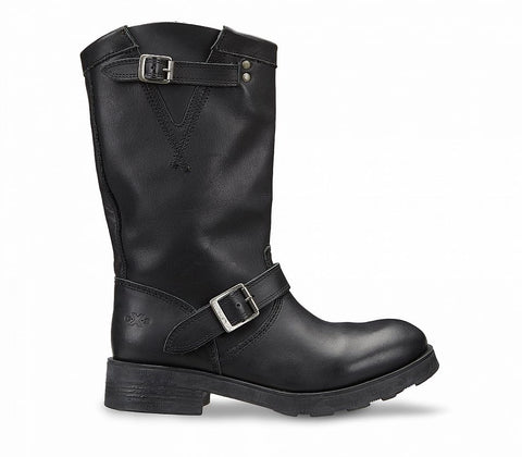 NEW BIKER 1001 BOOT W LEATHER BLACK